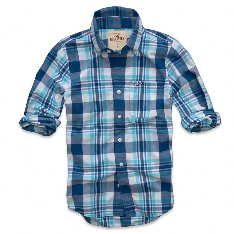 Hollister Hombres Pura Algodón Camisa HCO4524